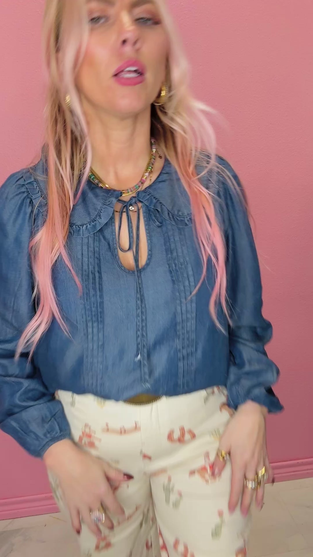 The Miss Attitude Denim Blouse