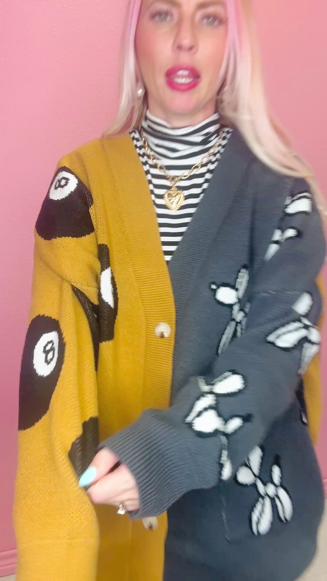 8 Ball & Balloon Dog Cardigan