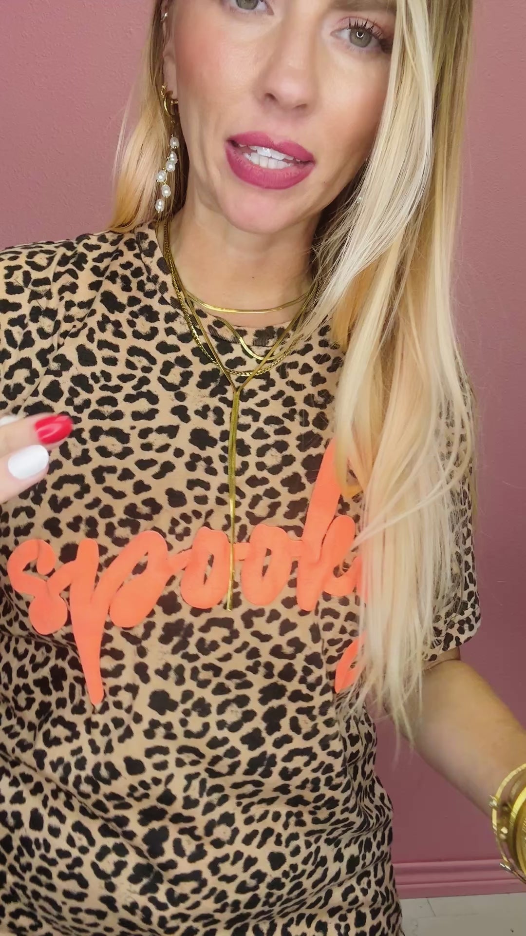 Spooky Leopard Graphic Tee