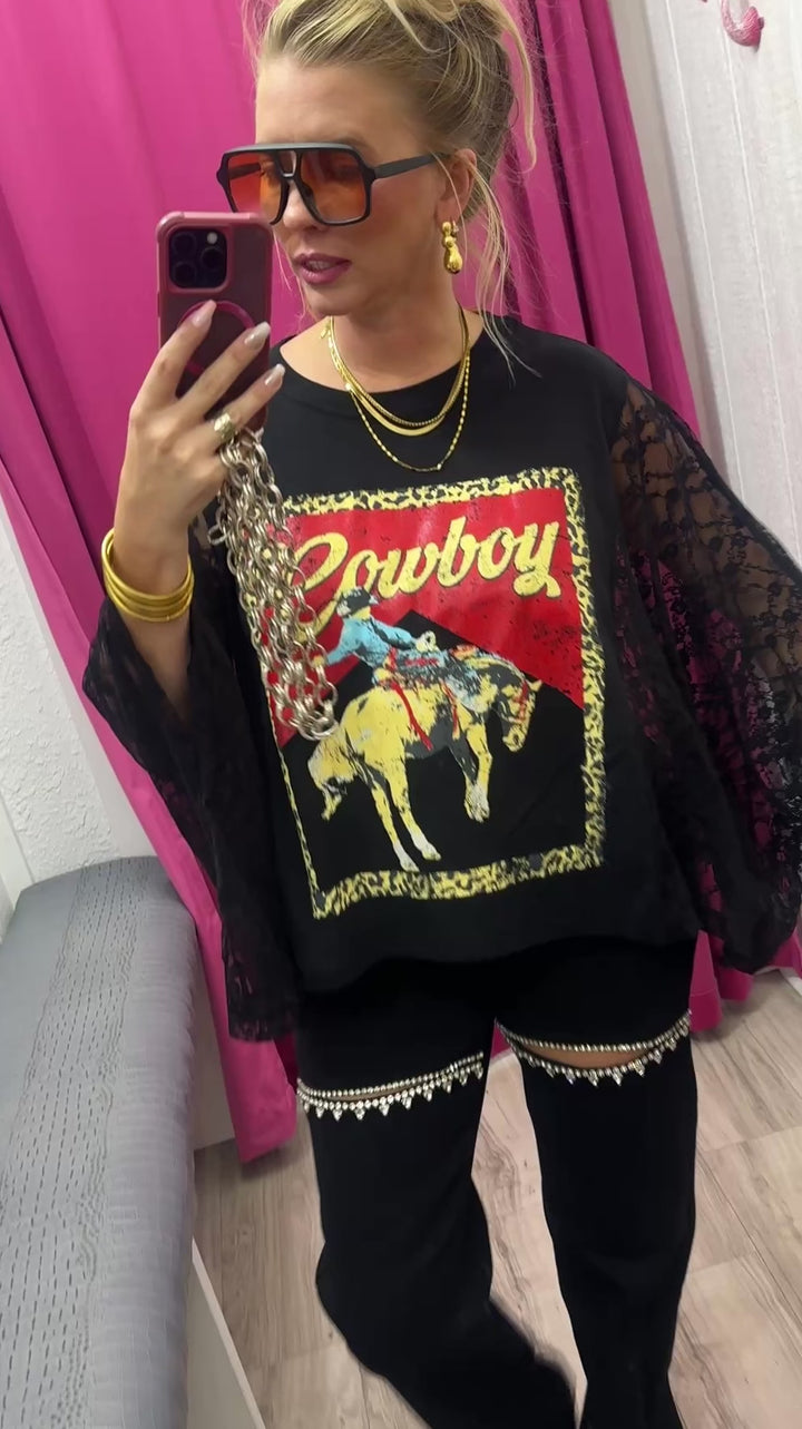 Cowboy Lace Kaftan Top