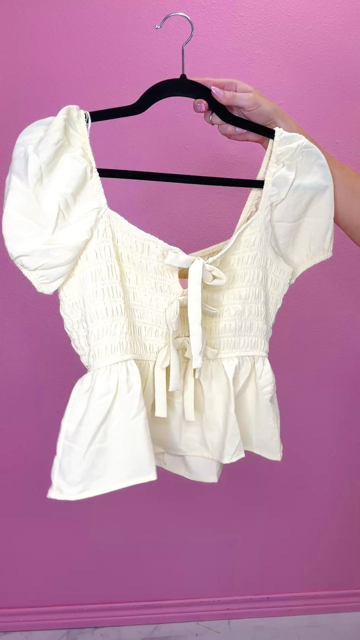 The Sweet Escape Tie Front Top