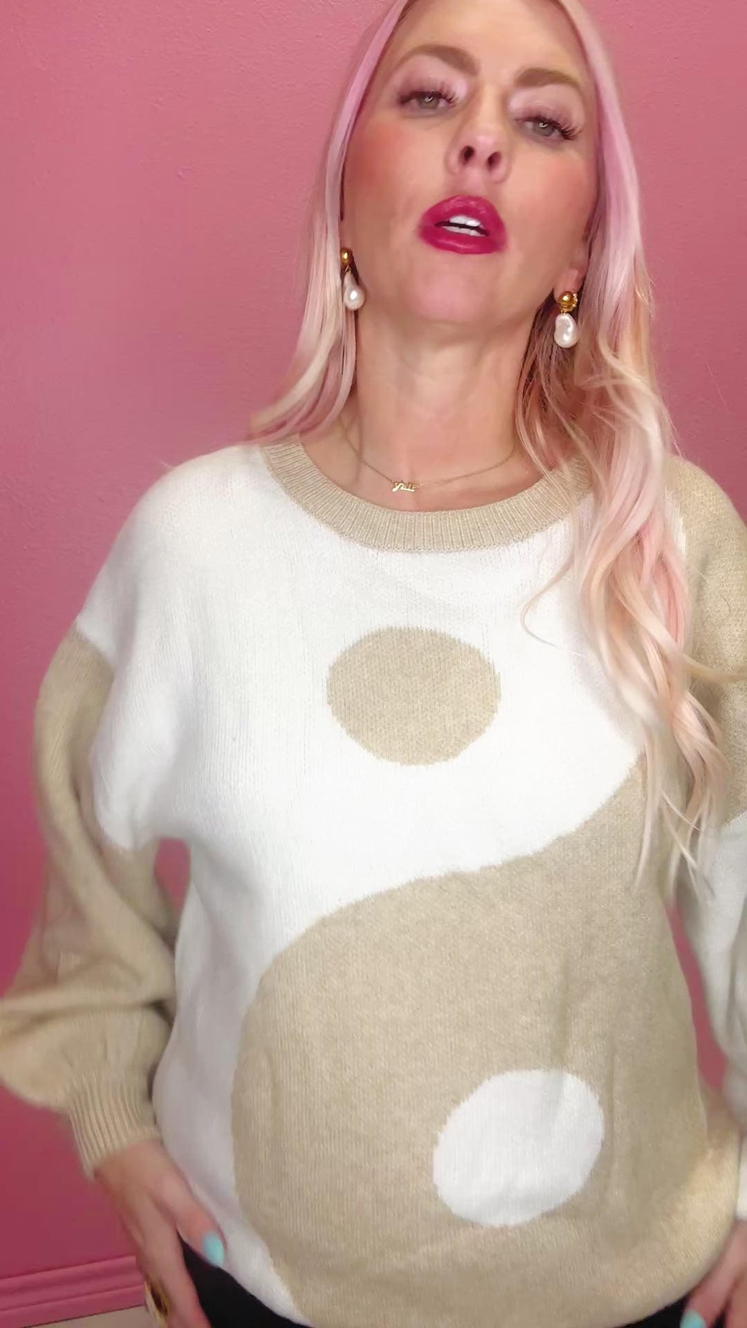 Yin Yang Long Sleeve Sweater