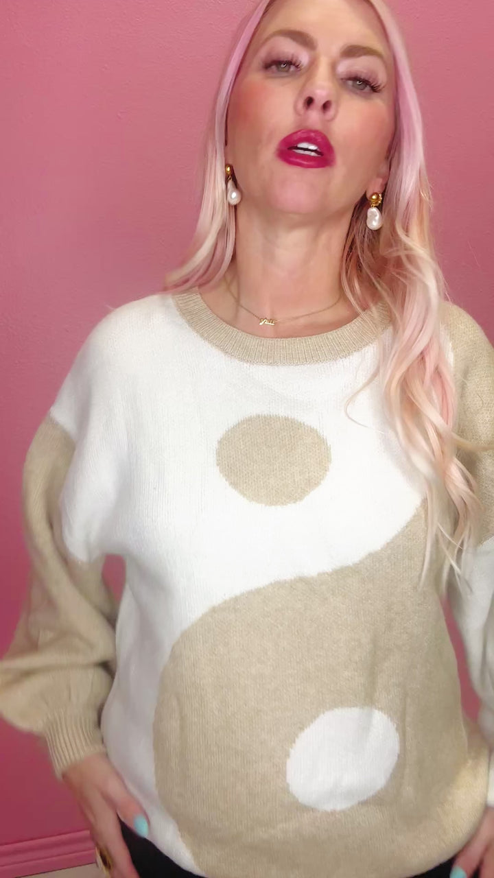 Yin Yang Long Sleeve Sweater