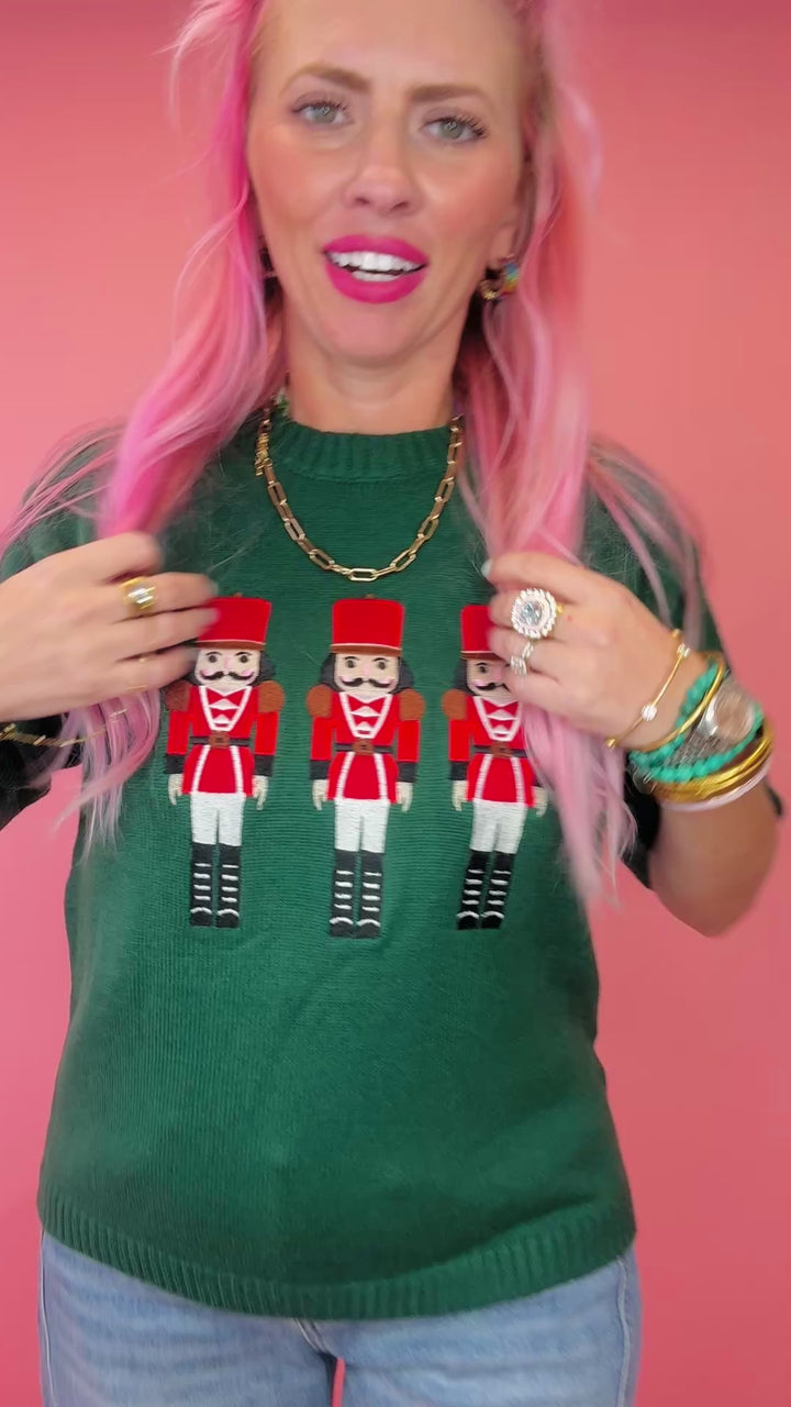 The Green Nutcracker Sweater