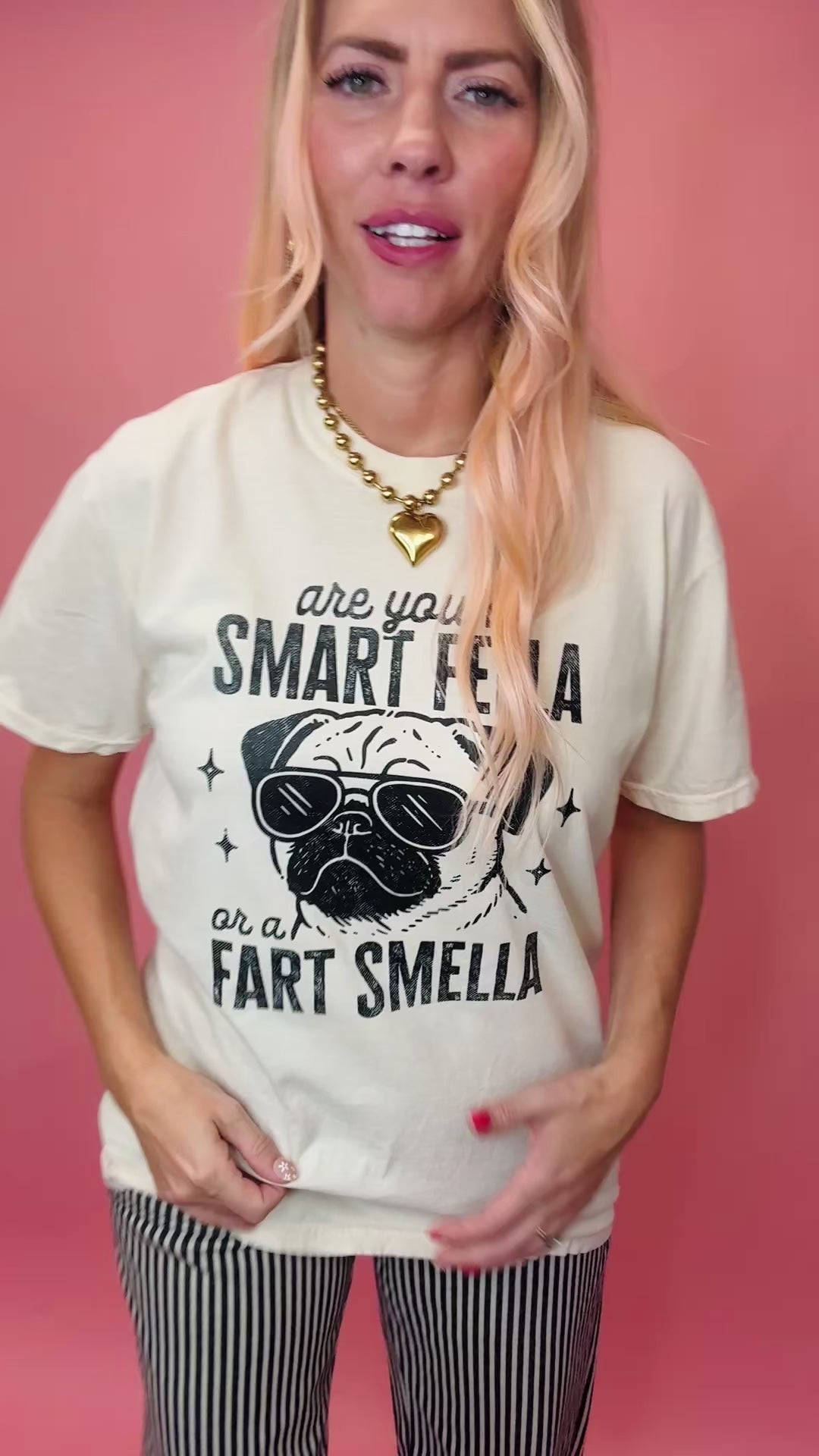 Smart Fella Pug Graphic Tee