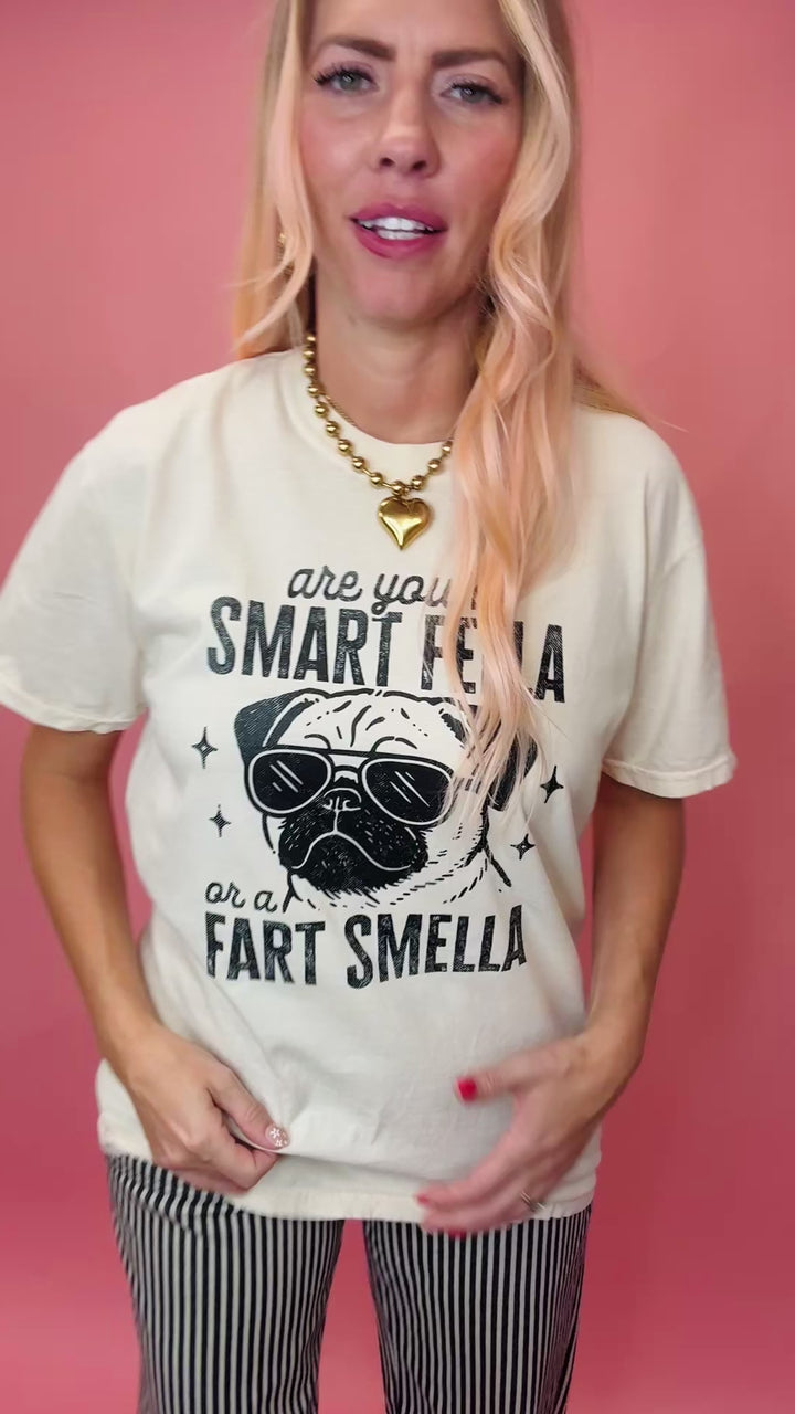 Smart Fella Pug Graphic Tee