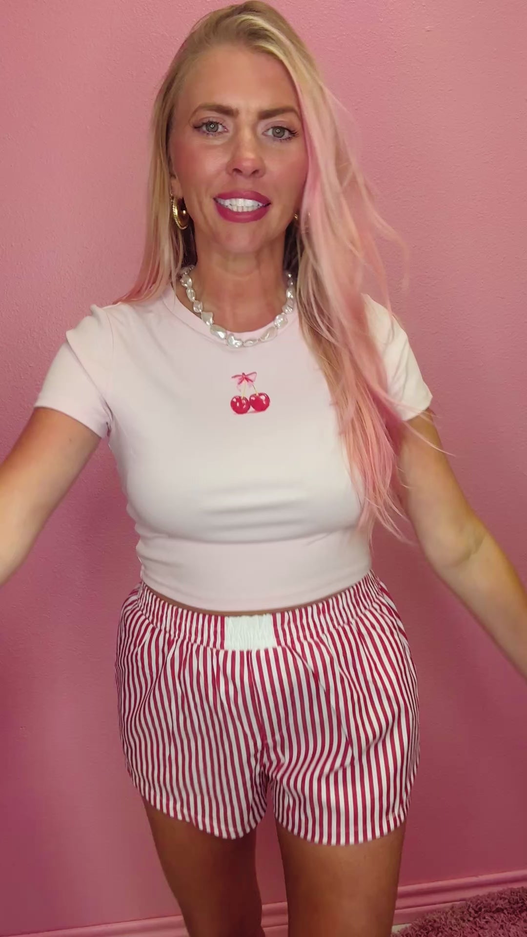 The Icon Cherry Crop Tee