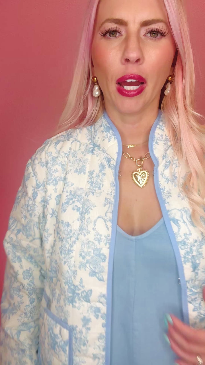 Blue Reign Padded Quilted Jacket