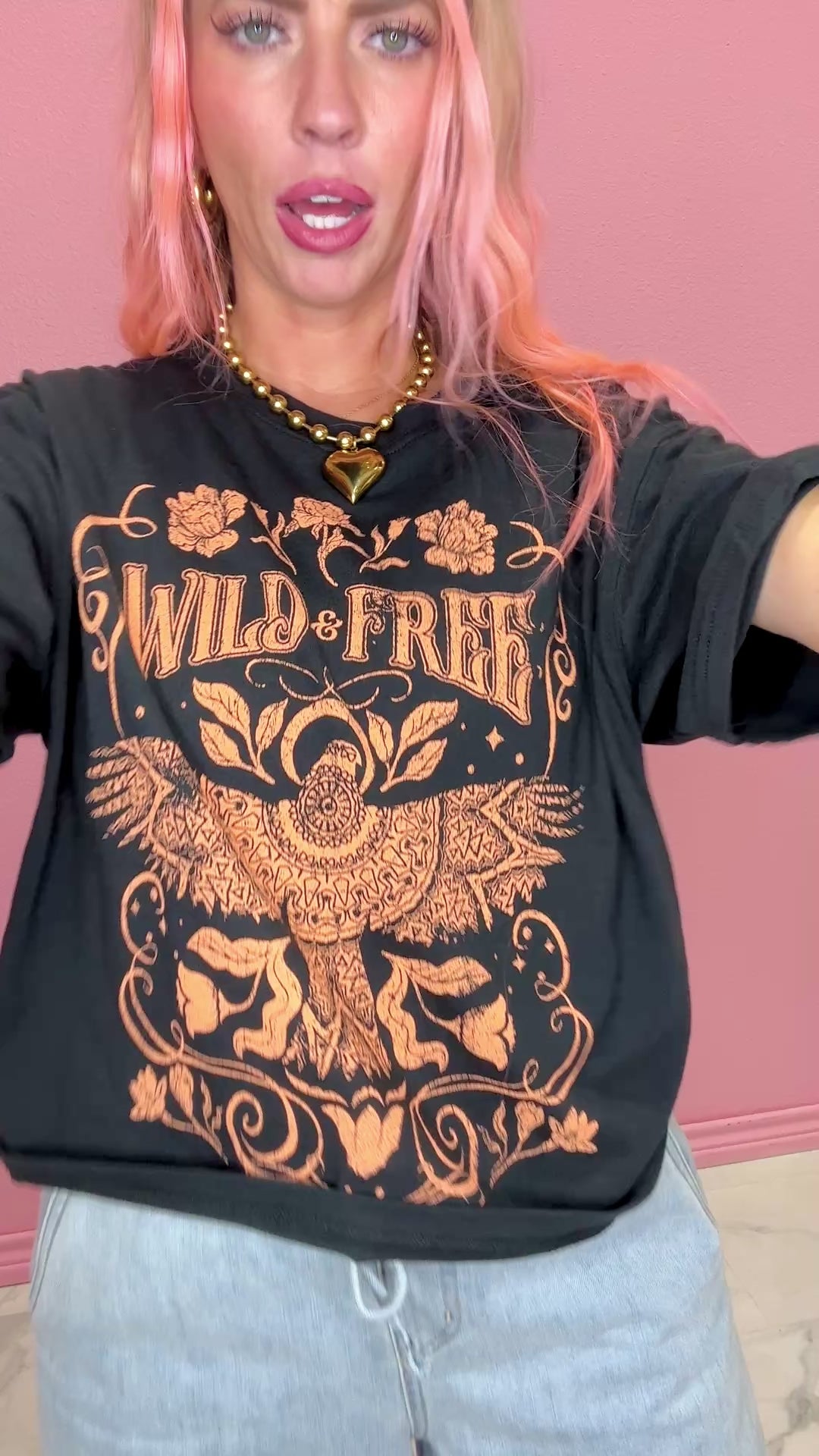 Wild & Free Thunderbird Crop Tee