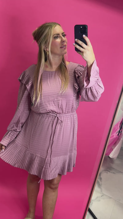 The Mia Ruffle Sleeve Dress