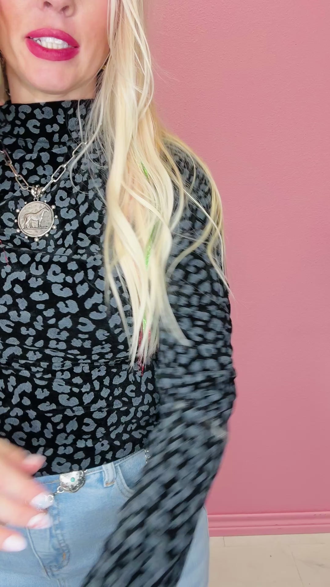 The Sarah Leopard Top