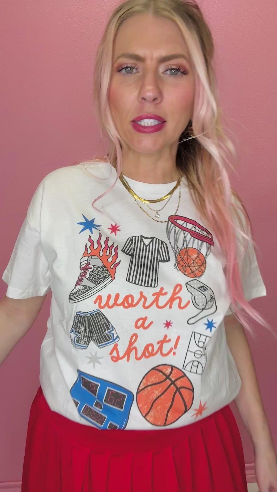 Worth A Shot Basketball Graphic Tee
