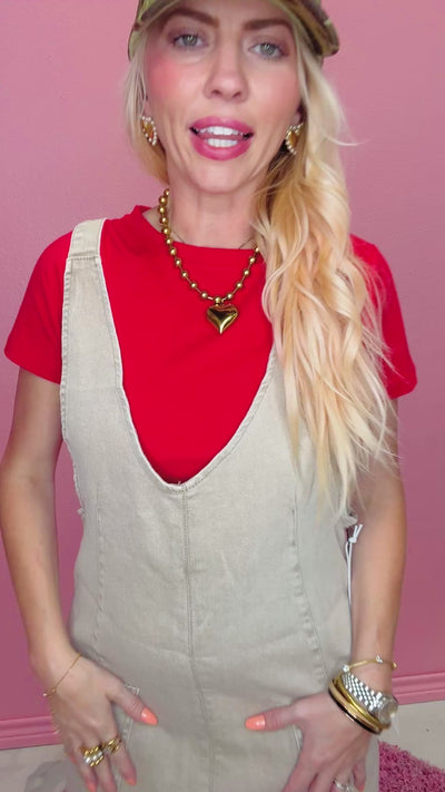 The Charlie Denim Overall Dress