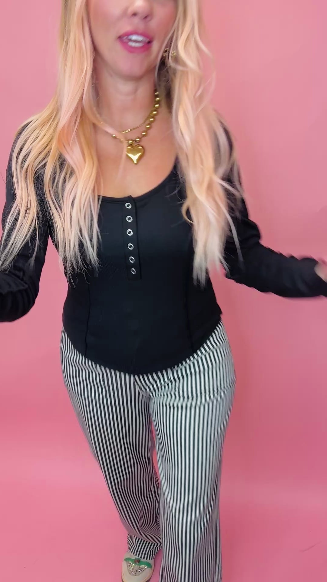 Easy Going Denim Stripe Jeans