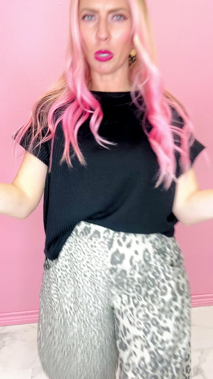 The Leopard Lounge Barrel Pants