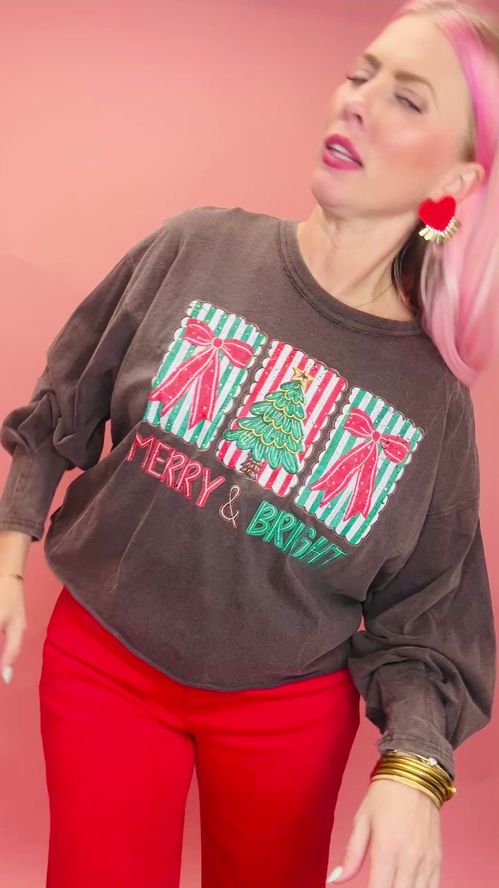 Merry & Bright Long Sleeve Top