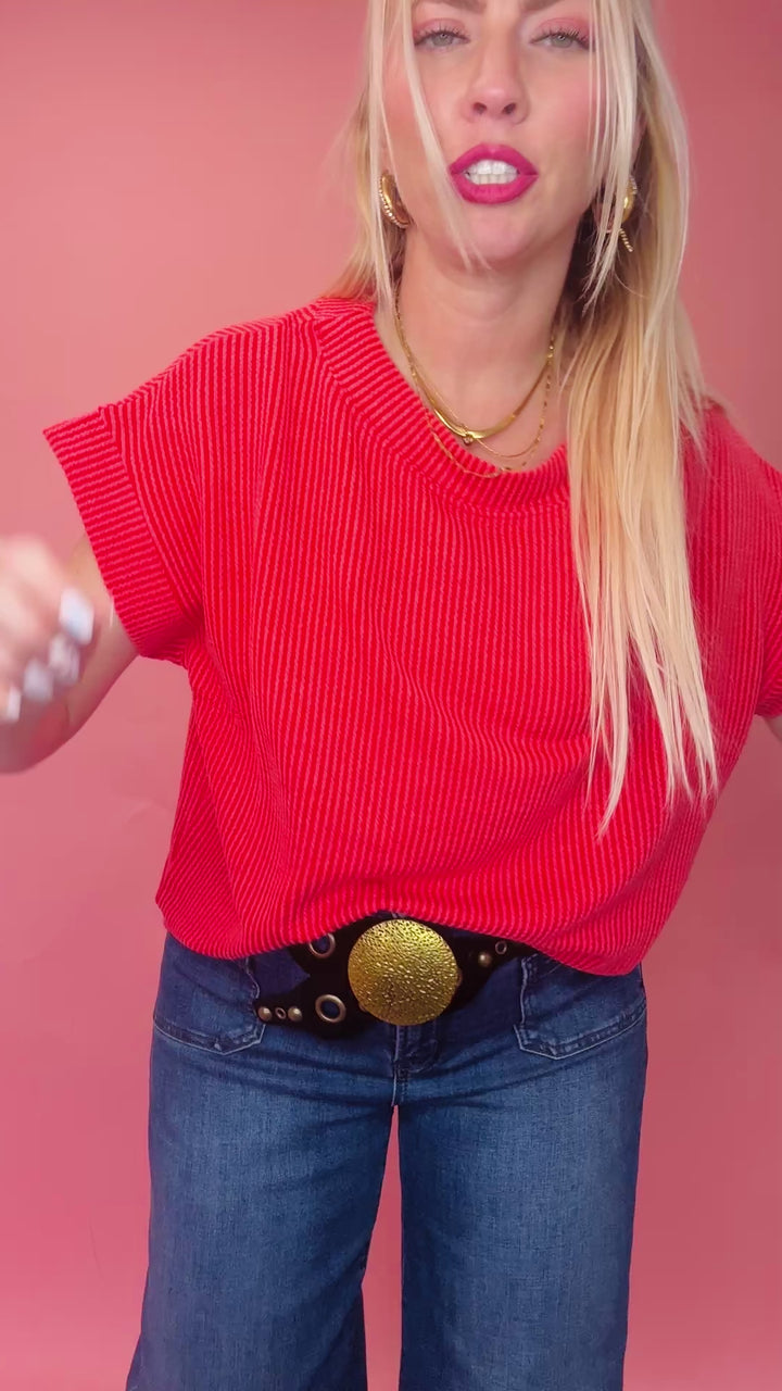 The Charlotte Raised Rib Top