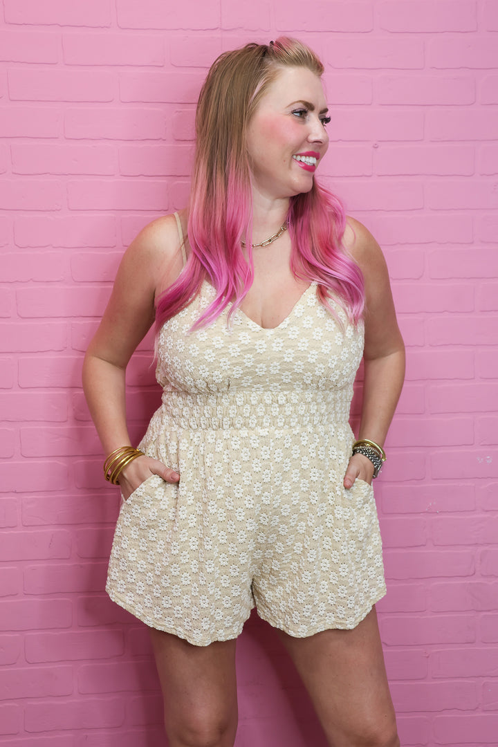 Frankie Floral Lace Romper