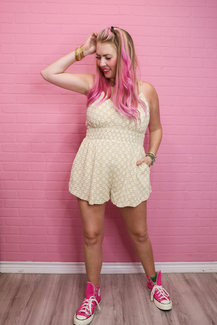 Frankie Floral Lace Romper