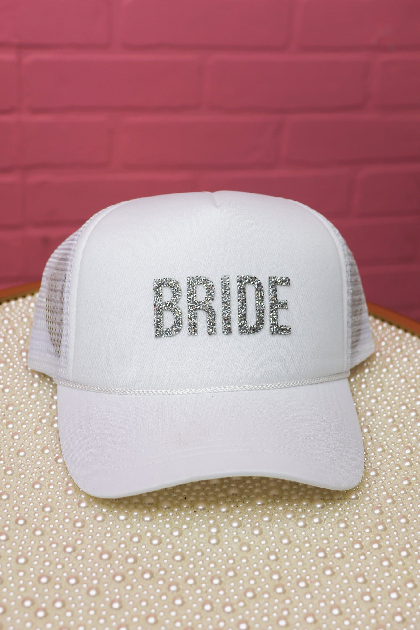 Glitter Letter Bride Patch Foam Trucker Hat