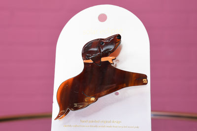Hand-Painted Dachshund Claw Clip