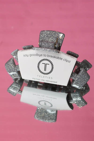 Classic Silver Glitter Hair Clip