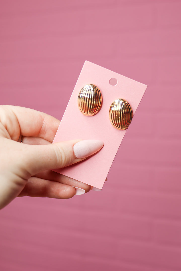 Gold Dipped Stud Earrings