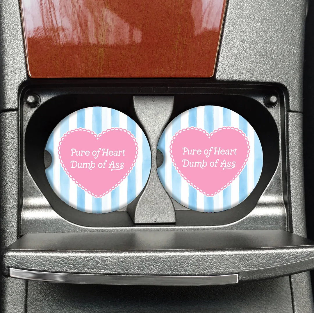 Pure of Heart Dumb Of Ass Car Coasters