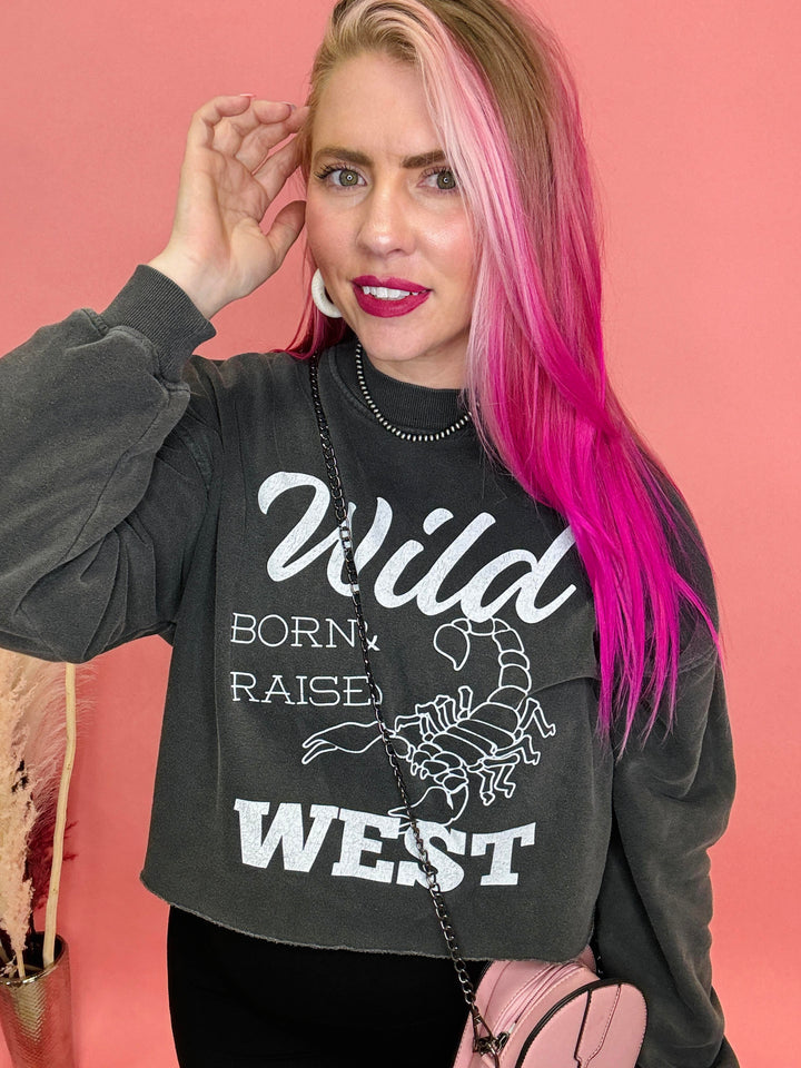 Born & Raised Cropped Sweatshirt