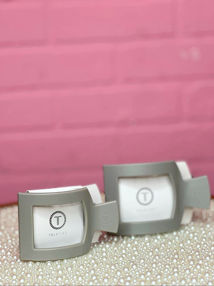 Silver Flames Flat Hair Clip