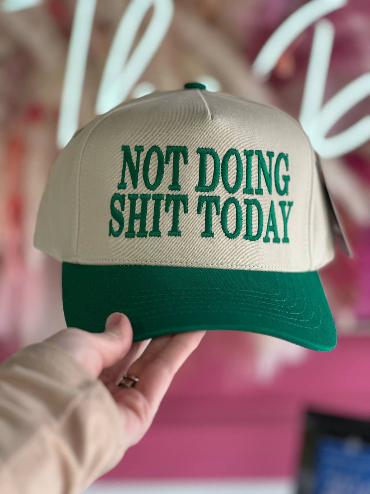Not Doing Shit Today Embroidered Trucker Hat