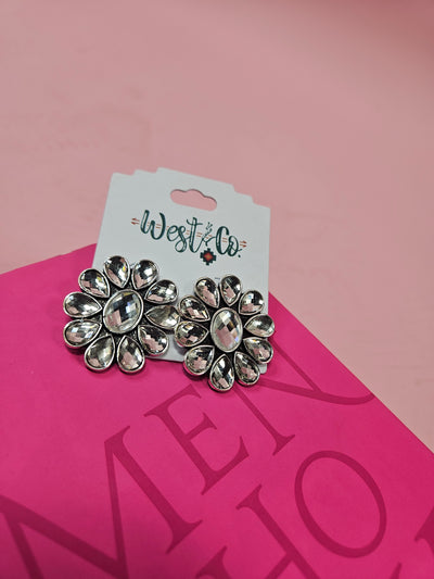 The Ashley Flower Concho Earrings