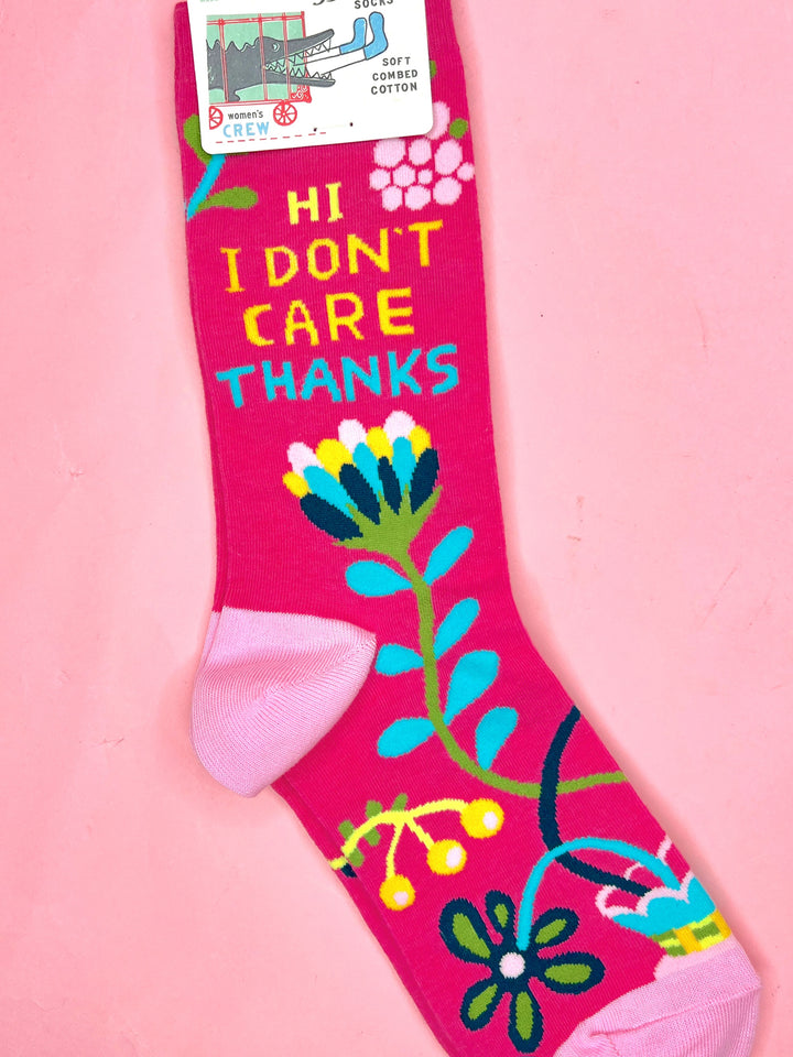 Hi I Don't Care Thanks Socks