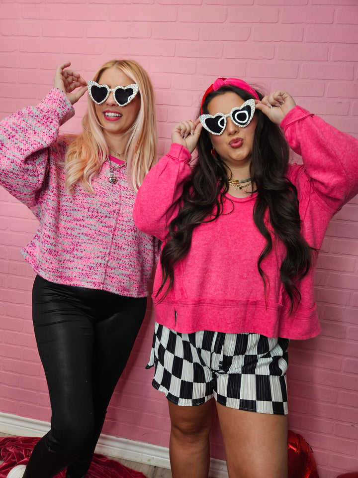 Hand Jeweled Heart Sunglasses