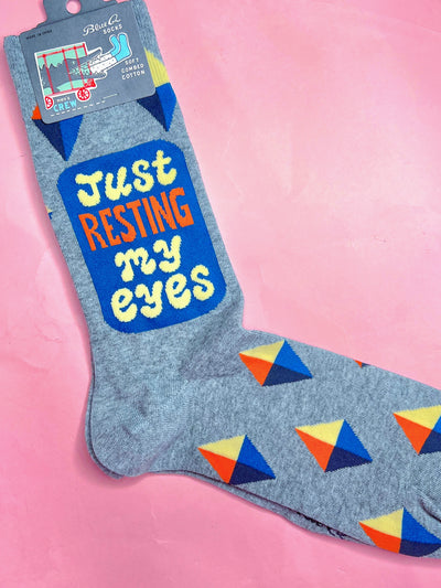 Just Resting My Eyes Mens Socks
