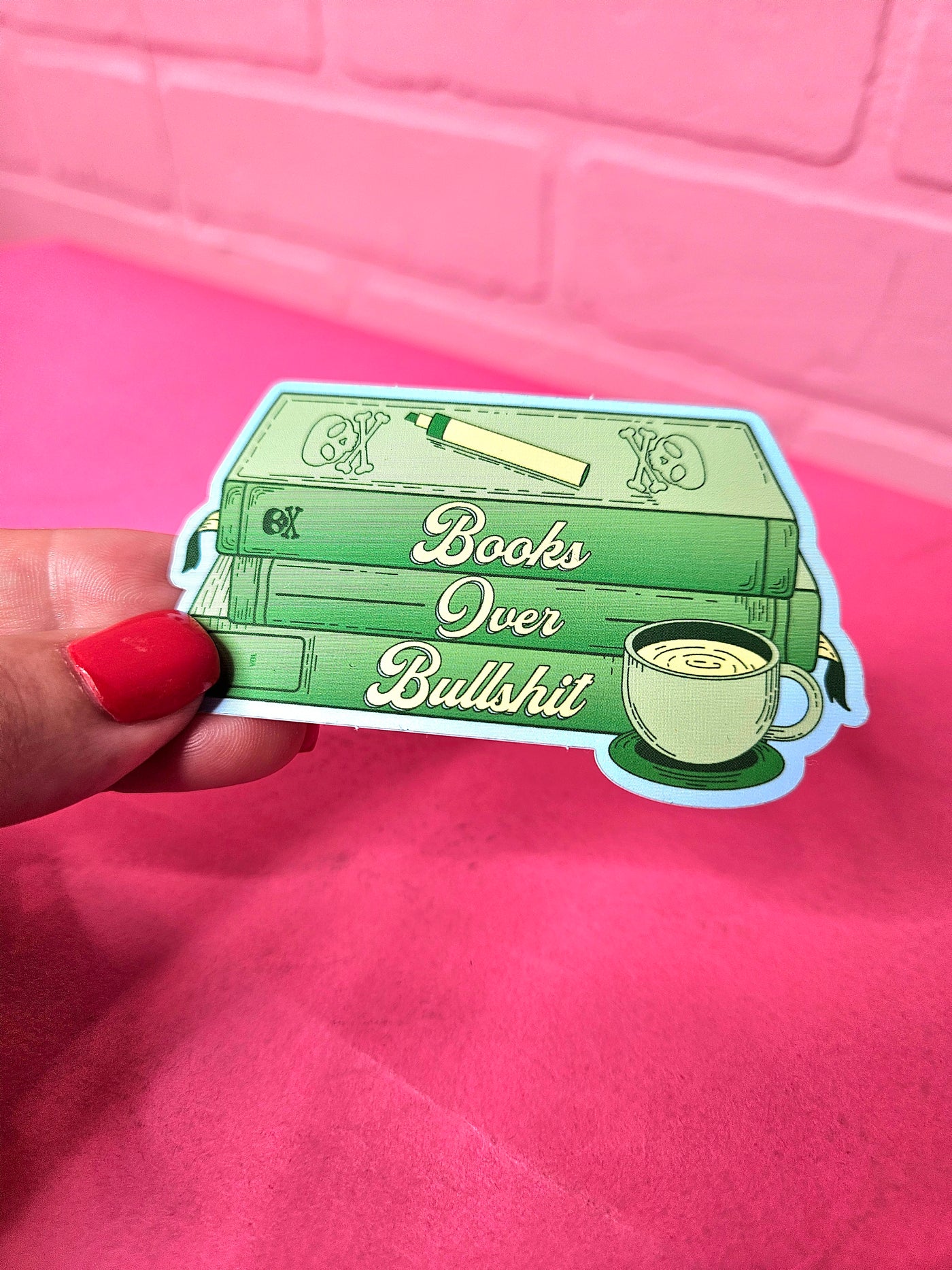 Books Over Bullshit Sticker