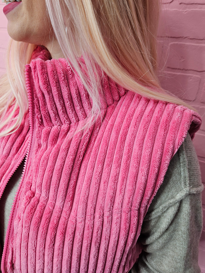 Ashlee Ribbed Puffer Vest