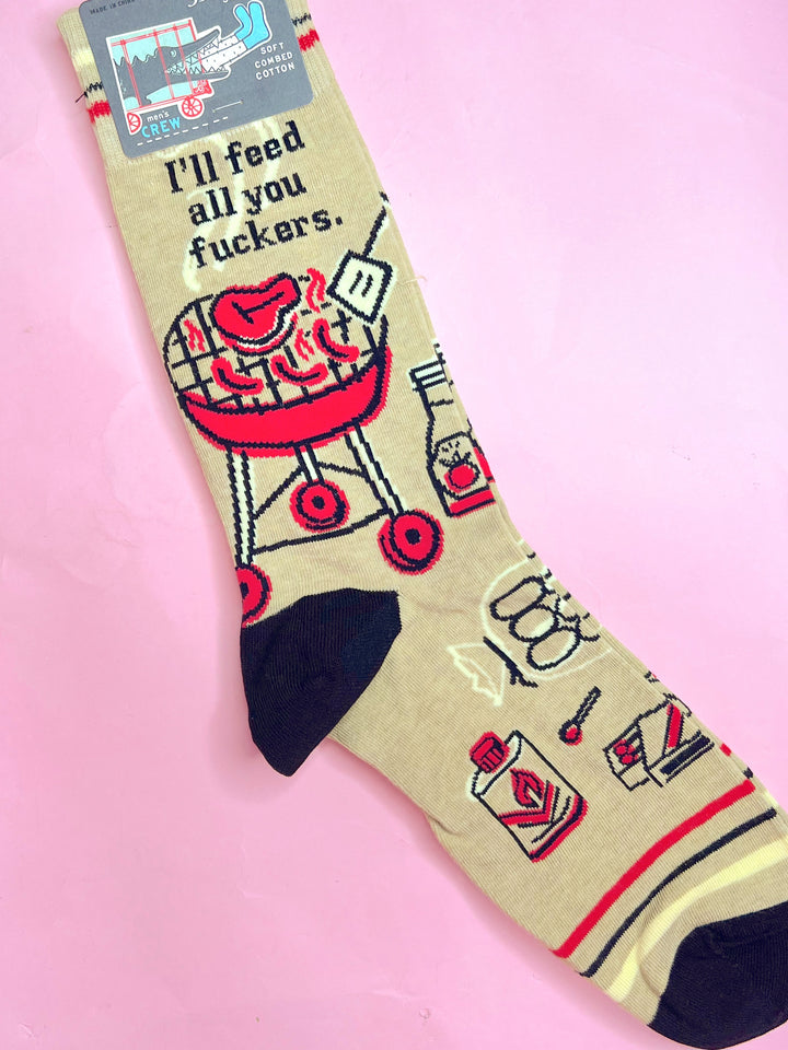 I'll Feed You Fuckers Men's Socks