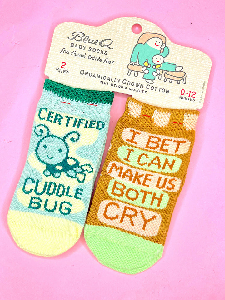 Cuddle Bug, Make Us Both Cry Baby Socks