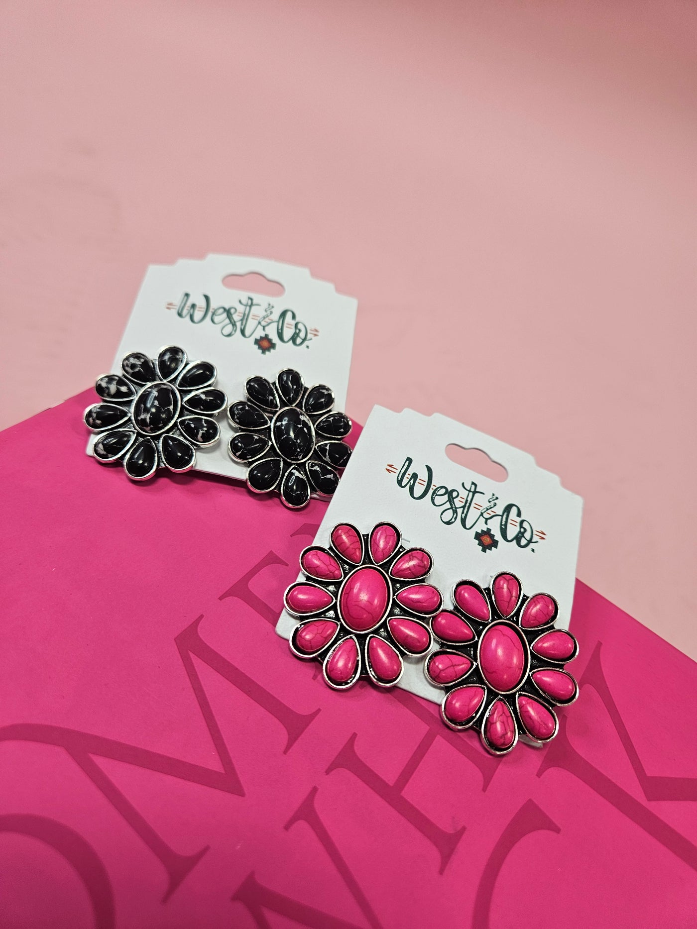 The Ashley Flower Concho Earrings