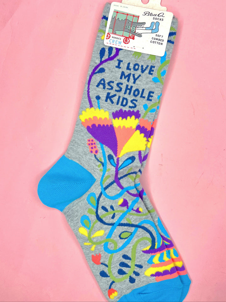 I Love My Asshole Kids Crew Socks