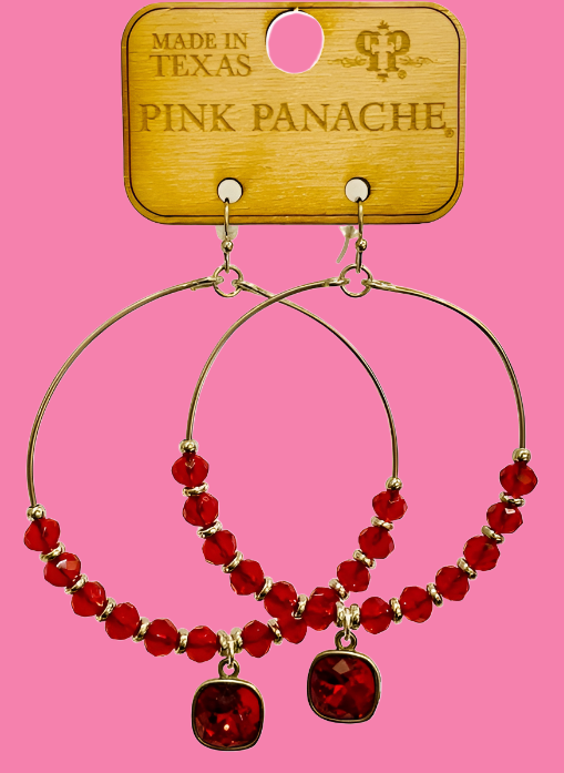 The Rojo Beaded Earrings