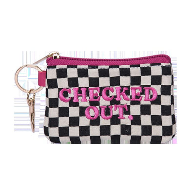 Checked Out Checkered Zip Wallet