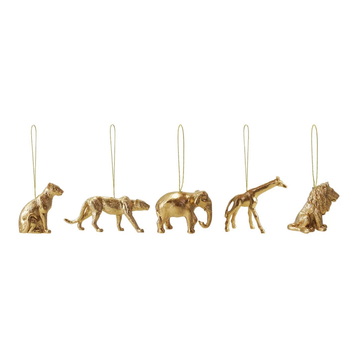 Wild Wonderland Gold Safari Animal Ornament