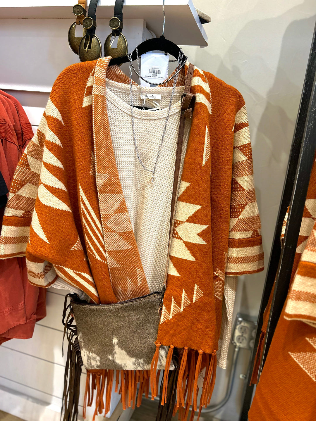 The Isabella Aztec Fringed Cardigan