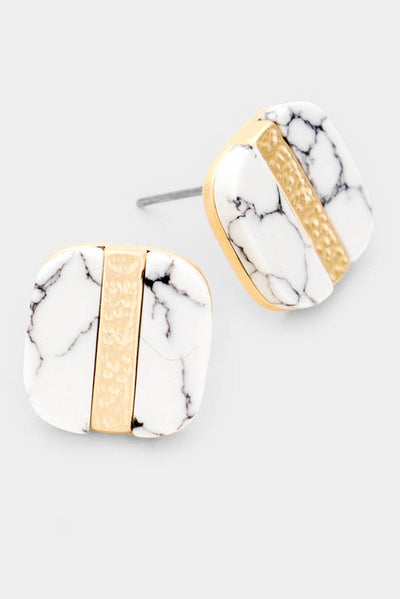 Rock Stud Earrings// 4 COLORS