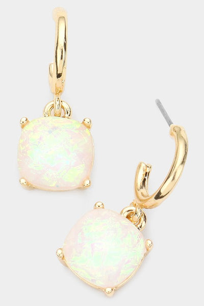 Dainty Opal Earrings - 2 Colors