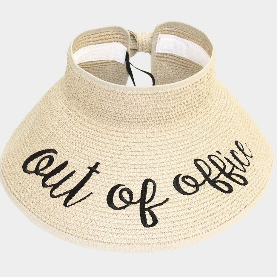 Out Of Office Visor Sun Hat