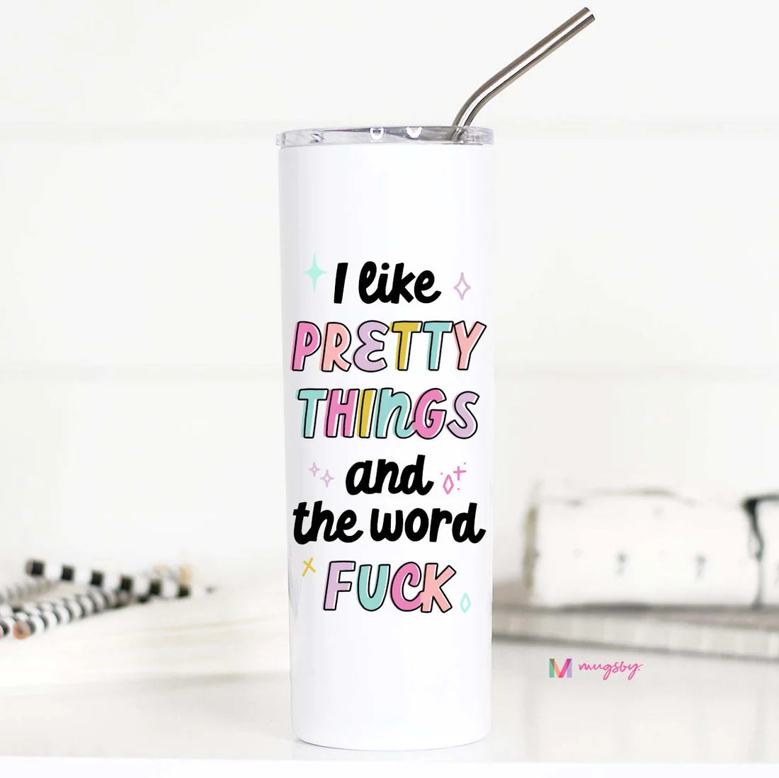 Pretty Things & The Word Fuck Travel Tumbler