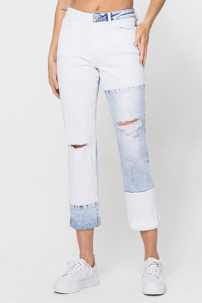 Laine's Color Block Boyfriend Jeans